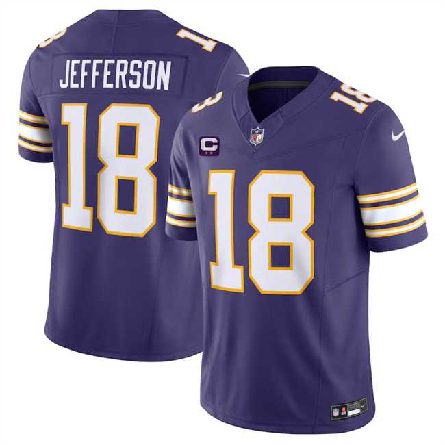 Men & Women & Youth Minnesota Vikings #18 Justin Jefferson Purple 2024 F.U.S.E. Throwback With 2-Star C Patch Vapor Limited Stitched Jersey,We sell and wholesale Men & Women & Youth Minnesota Vikings #18 Justin Jefferson Purple 2024 F.U.S.E. Throwback With 2-Star C Patch Vapor Limited Stitched Jersey on line form chian!